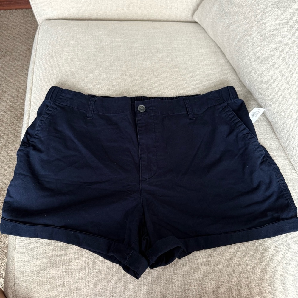 Old Navy Blue Cargo Shorts with Distressed Hem